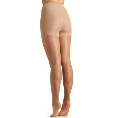 Berkshire Dames Sheer Backseam with Control Top Panty, 20 denier, City Beige, 3X-4X Berkshire Dames Sheer Backseam with Control Top Panty, 20 denier, City Beige, 3X-4X