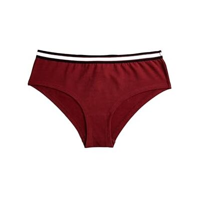 Koton Dames Cotton Hipster Panties Slogan Bedrukt Ribbed Underwear, Bordeux (459), S Koton Dames Cotton Hipster Panties Slogan Bedrukt Ribbed Underwear, Bordeux (459), S