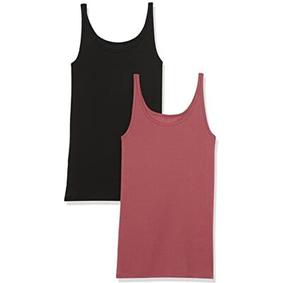 Amazon Vrouwelijke Strak-fit Tanktop - Zwarte pruim XX-Large Amazon Vrouwelijke Strak-fit Tanktop - Zwarte pruim XX-Large
