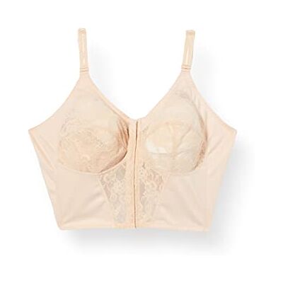 Susa BH zonder beugel Longline BH Classics I Beugelloze beha met vrouwelijke look door kanten inzetstuk I Semi-transparante beha met 3-delig genaaide cups, nude, 115D Susa BH zonder beugel Longline BH Classics I Beugelloze beha met vrouwelijke look door kanten inzetstuk I Semi-transparante beha met 3-delig genaaide cups, nude, 115D