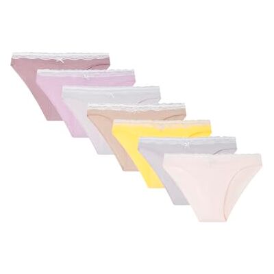 women'secret Hipster Brief Packs Damesslips, 2 gallon 7, 7 Stuk, Wit (Bedrukt), XS women'secret Hipster Brief Packs Damesslips, 2 gallon 7, 7 Stuk, Wit (Bedrukt), XS