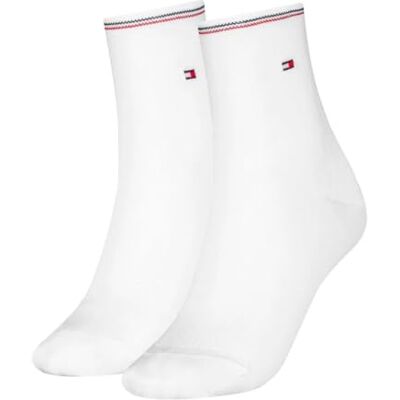 Tommy Hilfiger TH WOMEN Short Sock 2P Shine, wit, 39-42 EU Tommy Hilfiger TH WOMEN Short Sock 2P Shine, wit, 39-42 EU