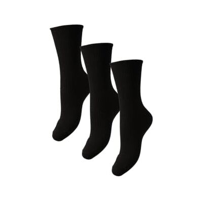 PIECES damessokken, Zwart/verpakking: 3-pack zwart zwart, Eén Maat PIECES damessokken, Zwart/verpakking: 3-pack zwart zwart, Eén Maat