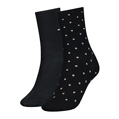 Tommy Hilfiger Damessokken met stippen (2 stuks), zwart, 39-42 EU Tommy Hilfiger Damessokken met stippen (2 stuks), zwart, 39-42 EU