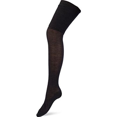 FALKE Dames Overkniekousen No. 3 W Ok wol zijde lang eenkleurig 1 paar, Grijs Anthracite Melange 3089, 35-36 FALKE Dames Overkniekousen No. 3 W Ok wol zijde lang eenkleurig 1 paar, Grijs Anthracite Melange 3089, 35-36
