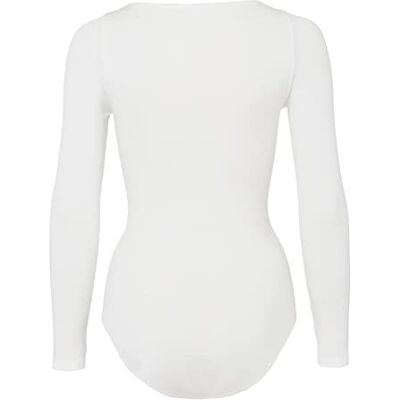 FALKE Dames Body Fine Cotton Crew Neck W BO Katoen Lichaam met lange mouwen 1 Stuk, Wit (Ivory 2179), S 36-38 FALKE Dames Body Fine Cotton Crew Neck W BO Katoen Lichaam met lange mouwen 1 Stuk, Wit (Ivory 2179), S 36-38