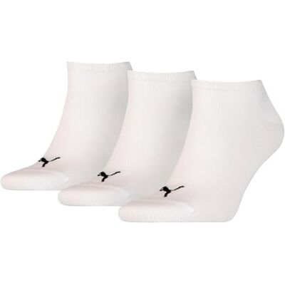 PUMA Plain, unisex herensokken, verpakking van 3, wit, maat 35-38 PUMA Plain, unisex herensokken, verpakking van 3, wit, maat 35-38