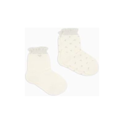 Giorgio Armani WOMAN'S ALLOVER EAGLE 2-PACK SOKKEN KORT WIT TU, Wit, One size Giorgio Armani WOMAN'S ALLOVER EAGLE 2-PACK SOKKEN KORT WIT TU, Wit, One size