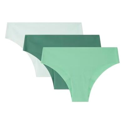 women'secret Pack Braziliaanse slipjes Pack My Everday Colors ondergoed 3 voor dames, groene print, XS women'secret Pack Braziliaanse slipjes Pack My Everday Colors ondergoed 3 voor dames, groene print, XS