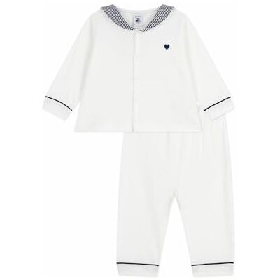 Petit Bateau 2-delige babypyjama met zeekraag Petit Bateau 2-delige babypyjama met zeekraag