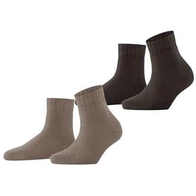 ESPRIT Dames Sokken Plush W Sso katoen eenkleurig 2 paar, Bruin Nutmeg Melange Dark Brown 0020, 35-38 ESPRIT Dames Sokken Plush W Sso katoen eenkleurig 2 paar, Bruin Nutmeg Melange Dark Brown 0020, 35-38