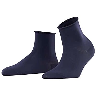 FALKE Dames katoen Touch korte sokken katoenmix, blauw (Dark Navy 6379), UK 2.5-5 (Fabrikant maat: 35-38), 1 paar FALKE Dames katoen Touch korte sokken katoenmix, blauw (Dark Navy 6379), UK 2.5-5 (Fabrikant maat: 35-38), 1 paar