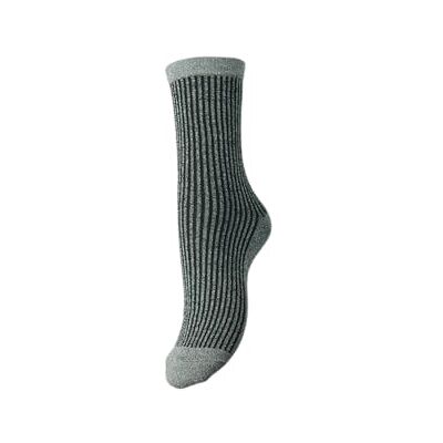 PIECES Pcsebby Glitter Long Stripe Sock Noos Bc, Castor Gray, One size PIECES Pcsebby Glitter Long Stripe Sock Noos Bc, Castor Gray, One size