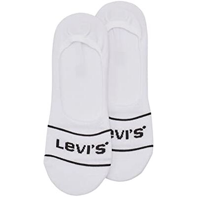 Levi's Sport Low Rise Footie (set van 2) uniseks volwassenen, Wit, 35 EU Levi's Sport Low Rise Footie (set van 2) uniseks volwassenen, Wit, 35 EU