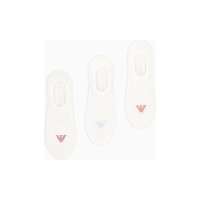 Giorgio Armani Footie Socks Herensokken, wit/wit, L/XL dames, verpakking van 3 stuks, wit/wit/wit, L/XL Giorgio Armani Footie Socks Herensokken, wit/wit, L/XL dames, verpakking van 3 stuks, wit/wit/wit, L/XL
