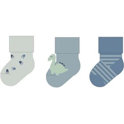 Sterntaler Eerste sokken 3-pack dino, grijsblauw, One size Sterntaler Eerste sokken 3-pack dino, grijsblauw, One size