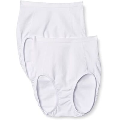 Bali Shapewear DFX245 Damessneakers, naadloze ultrastevige controle, 2-pack, wit, 3XL Bali Shapewear DFX245 Damessneakers, naadloze ultrastevige controle, 2-pack, wit, 3XL