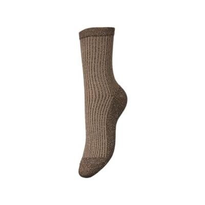 PIECES Glitter dames sokken 1-paar streep Biologisch katoenen vrouwen sokken Kleur: Beige, Maat: Onesize Beige PIECES Glitter dames sokken 1-paar streep Biologisch katoenen vrouwen sokken Kleur: Beige, Maat: Onesize Beige