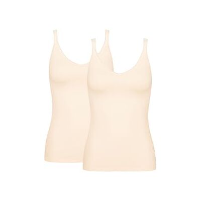 Sloggi Onderhemd voor dames (verpakking van 2 stuks), Fresh Powder, XS Sloggi Onderhemd voor dames (verpakking van 2 stuks), Fresh Powder, XS