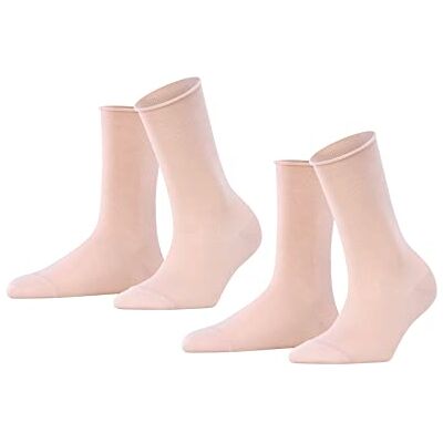 FALKE dames Happy 2-Pack sokken admend katoen verstevigde damessokken met een drukvrije rolrand een allrounder voor zakelijk gebruik en dagelijks leven effen in multipack 2 paar FALKE dames Happy 2-Pack sokken admend katoen verstevigde damessokken met een drukvrije rolrand een allrounder voor zakelijk gebruik en dagelijks leven effen in multipack 2 paar