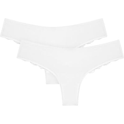 Triumph Mooie Micro Brazilian String 2P beha, Wit, S Triumph Mooie Micro Brazilian String 2P beha, Wit, S