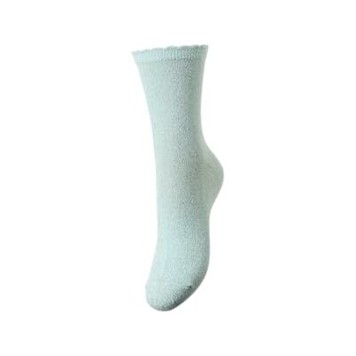PIECES Pcsebby Glitter Long Socks Noos Bc, Dusty Aqua, Eén Maat PIECES Pcsebby Glitter Long Socks Noos Bc, Dusty Aqua, Eén Maat