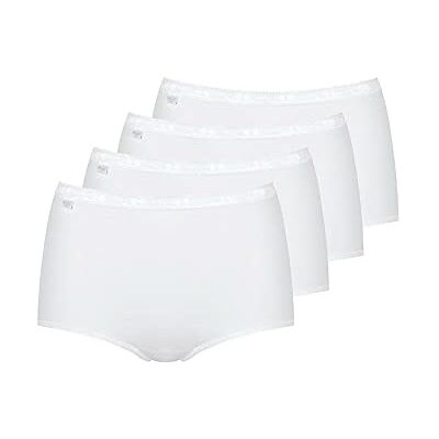Sloggi Basic+ Maxi 4P, damesslip, wit (white 0003), 58 (fabrieksmaat: 56) 4 stuks, Wit (Wit 0003) Sloggi Basic+ Maxi 4P, damesslip, wit (white 0003), 58 (fabrieksmaat: 56) 4 stuks, Wit (Wit 0003)
