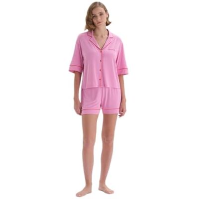 Dagi Dames Viscone pyjama set, roze, S, roze, S Dagi Dames Viscone pyjama set, roze, S, roze, S