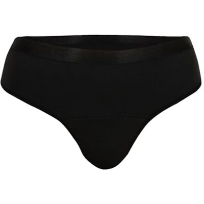 Athena Liniaal, tanga, menstruatieslip voor dames, Zwart, XS Athena Liniaal, tanga, menstruatieslip voor dames, Zwart, XS