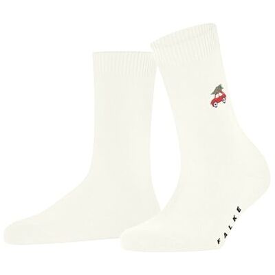 FALKE Dames Sokken Cosy Wool Star X-Mas W So wol kasjmier eenkleurig 1 paar, Wit Off-White 2040, 35-38 FALKE Dames Sokken Cosy Wool Star X-Mas W So wol kasjmier eenkleurig 1 paar, Wit Off-White 2040, 35-38
