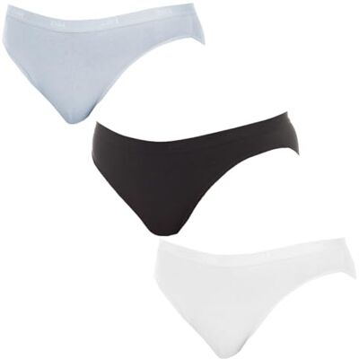 DIM Culotte Les Pockets Eco Coton Confortable Femme, Noir/Blanc/Gris, 44/46, 3 Unités DIM Culotte Les Pockets Eco Coton Confortable Femme, Noir/Blanc/Gris, 44/46, 3 Unités