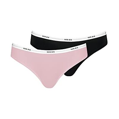 Nur Die Soft Slip 2-pack van katoen meerkleurig sportieve onderbroeken dames, zwart/roze. Nur Die Soft Slip 2-pack van katoen meerkleurig sportieve onderbroeken dames, zwart/roze.