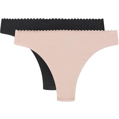 DIM Damesbroek (2 stuks), New Skin/Zwart, S DIM Damesbroek (2 stuks), New Skin/Zwart, S