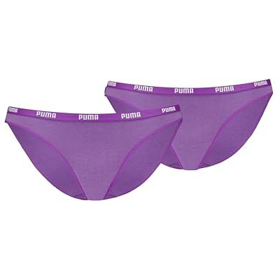PUMA Bikinibroekje voor dames, 2 stuks, Astor Purple, M PUMA Bikinibroekje voor dames, 2 stuks, Astor Purple, M