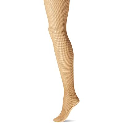 Capezio Netpanty voor dames met naden, caramel, M Capezio Netpanty voor dames met naden, caramel, M