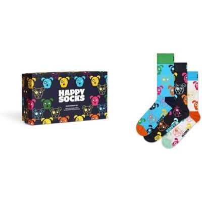 Happy Socks 3-Pack Mixed Dog Gift Set Katoen Sokken Unisex Marineblauw 41-46 Happy Socks 3-Pack Mixed Dog Gift Set Katoen Sokken Unisex Marineblauw 41-46