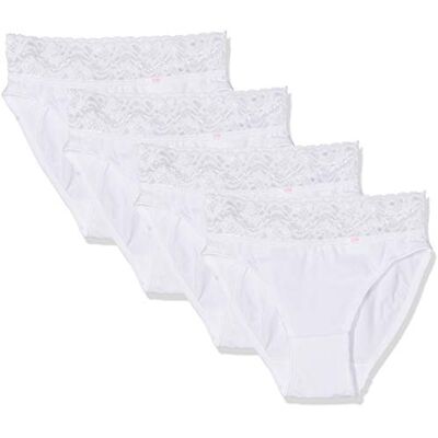 DIM Femme Generous Classic x2 Beha, perfecte grip voor grote borsten, dikke microvezel en stretch, U-vormige rug en brede bandjes, moderne look en absoluut comfort, wit, 34-36 DIM Femme Generous Classic x2 Beha, perfecte grip voor grote borsten, dikke microvezel en stretch, U-vormige rug en brede bandjes, moderne look en absoluut comfort, wit, 34-36