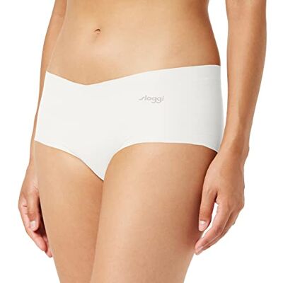 Sloggi Dames ZERO Cotton Short Panty, Black, L, Silk White, XS Sloggi Dames ZERO Cotton Short Panty, Black, L, Silk White, XS