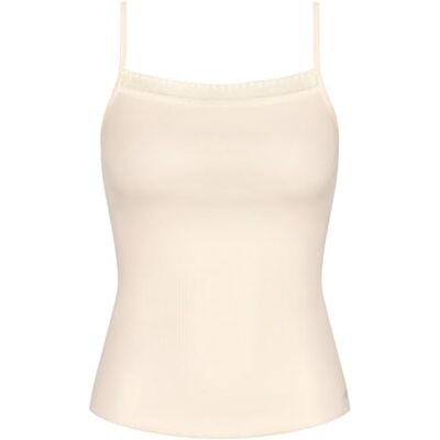 Sloggi Dames Go Ribbed Spaghetti Top Undershirt, Angora., L Sloggi Dames Go Ribbed Spaghetti Top Undershirt, Angora., L