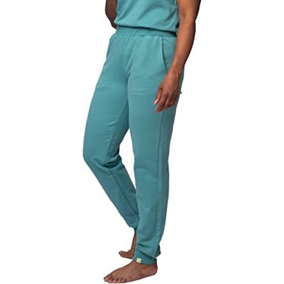 greenjama Pyjamabroek Damesbroek in zachte sweatkwaliteit, GOTS-gecertificeerde vrijetijdsbroek, topaas, 44, Topaz greenjama Pyjamabroek Damesbroek in zachte sweatkwaliteit, GOTS-gecertificeerde vrijetijdsbroek, topaas, 44, Topaz