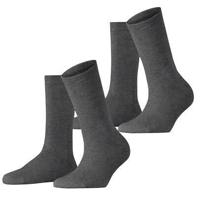ESPRIT Dames Sokken Cloud Multipack W So katoen eenkleurig 2 paar, Grijs Anthracite Melange 3081, 39-42 ESPRIT Dames Sokken Cloud Multipack W So katoen eenkleurig 2 paar, Grijs Anthracite Melange 3081, 39-42