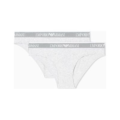 Giorgio Armani Dames Logoband 2-Pack Brief, Grijs, S, Grijs, S Giorgio Armani Dames Logoband 2-Pack Brief, Grijs, S, Grijs, S