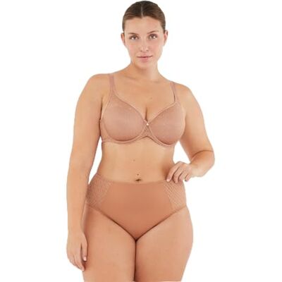 Dagi Dames Underwire Fixed Strap Minimiser Bra, bruin, 75D Dagi Dames Underwire Fixed Strap Minimiser Bra, bruin, 75D