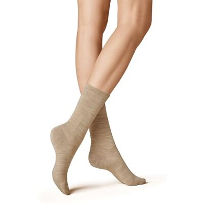 KUNERT Dames Soft Wool Cotton Sod Gebreide Sokken, beige gemêleerd., 35-38 EU KUNERT Dames Soft Wool Cotton Sod Gebreide Sokken, beige gemêleerd., 35-38 EU