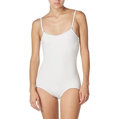 Capezio Leotard Camisole met verstelbare bandjes, panty voor dames, Wit, S Capezio Leotard Camisole met verstelbare bandjes, panty voor dames, Wit, S