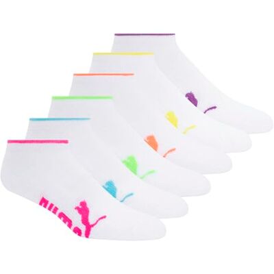 PUMA Women's Half Terry Runner Socks 6-Pack, White Bright, 9-11 PUMA Women's Half Terry Runner Socks 6-Pack, White Bright, 9-11