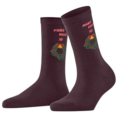 Burlington Dames Sokken Jingle Bells W So katoen gedessineerd 1 paar, Rood Barolo 8526, 36-41 Burlington Dames Sokken Jingle Bells W So katoen gedessineerd 1 paar, Rood Barolo 8526, 36-41