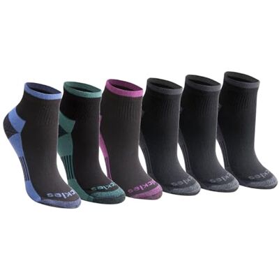 Dickies Dritech Quarter sokken voor dames, 6 stuks, Zwart Assorti (6 paar), L Dickies Dritech Quarter sokken voor dames, 6 stuks, Zwart Assorti (6 paar), L
