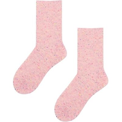 Hudson Damessokken Spot gestippeld Milkshake pink 35-38 Hudson Damessokken Spot gestippeld Milkshake pink 35-38