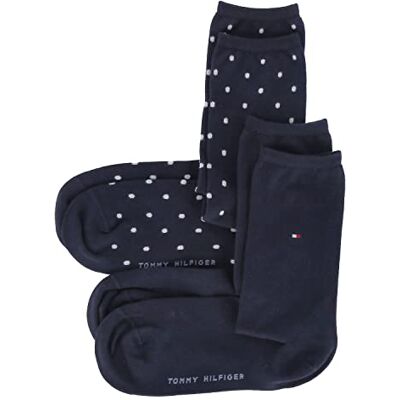 Tommy Hilfiger Damessokken (set van 2), Midnight Blue, 35-38 EU Tommy Hilfiger Damessokken (set van 2), Midnight Blue, 35-38 EU